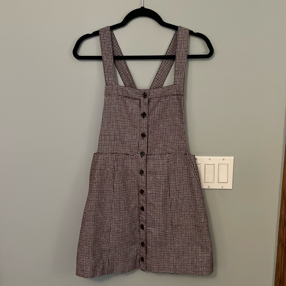 Forever 21 Plaid Pinafore Dress